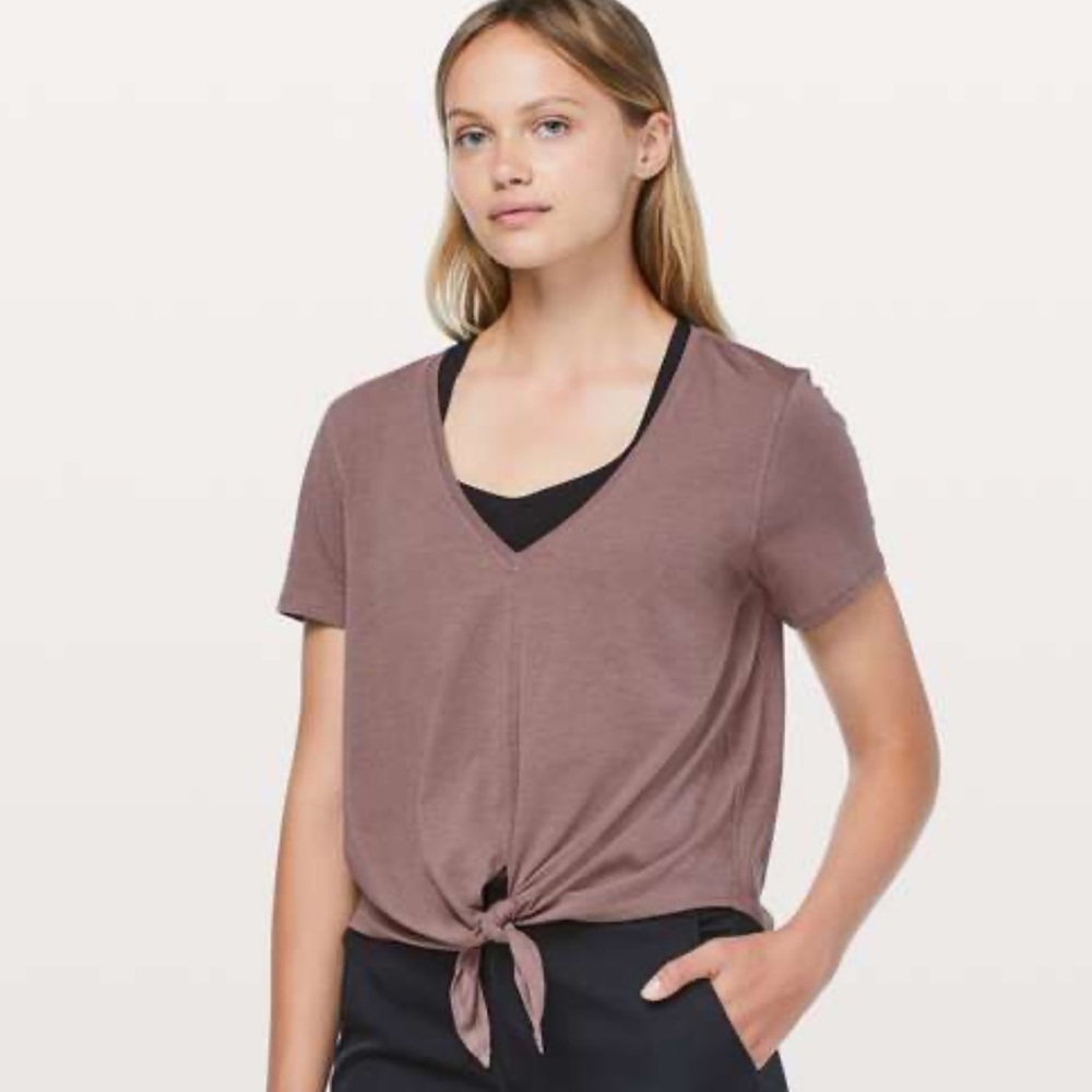 Lululemon Gonna Go Fly Front Knot Tee